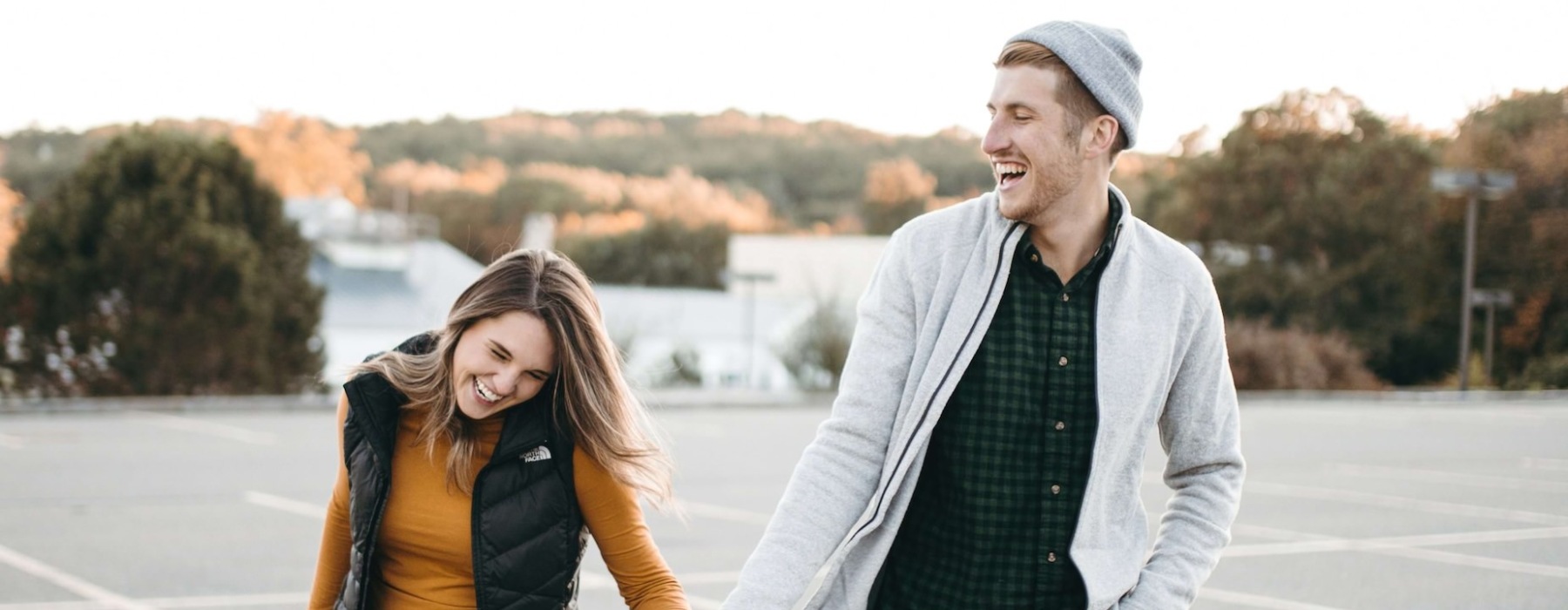 two people walking